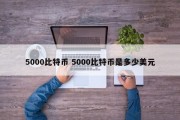 5000比特币 5000比特币是多少美元